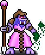 Is he wielding a sword of troll blood or did his fore-arm get cut off and his blood's just floating out?